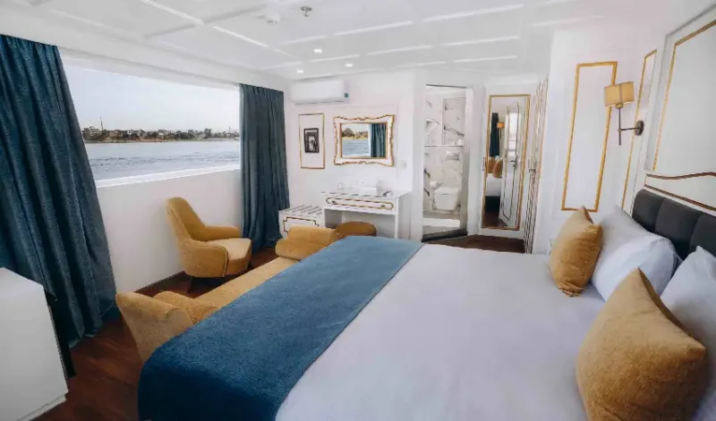 Cabina di Lusso vista Nilo: Dahabeya Luxor Aswan: La Rose
