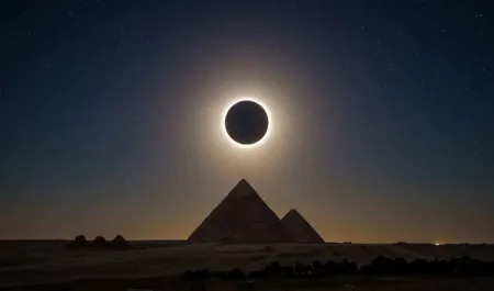 Eclipse in Egypt 2027, Pyramids